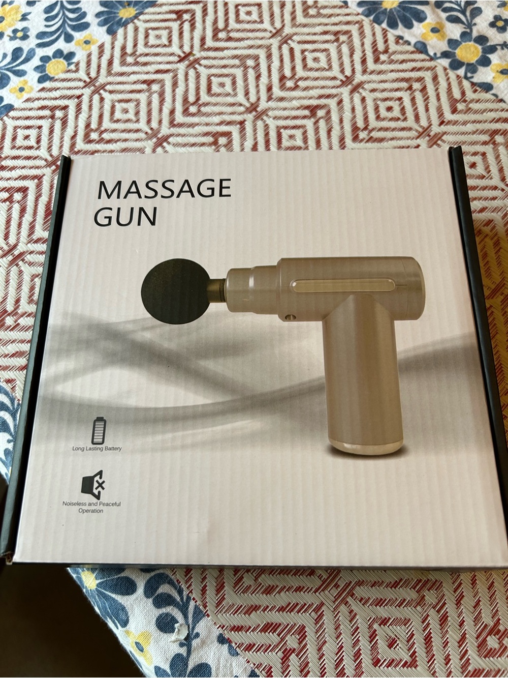 Mini Portable Massage Gun with 4 Heads, USB Rechargeable, Lightweight